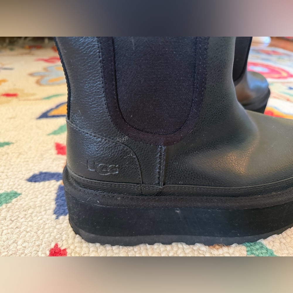 Ugg Black Platform Ankle Boots for Winter Snow or Rain - Picture 6 of 6